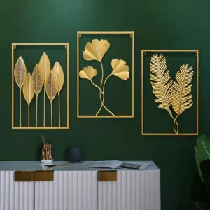 معدن الذهب الجدار الفن المستطيل - Metal Gold Wall Art Rectangle Living Room