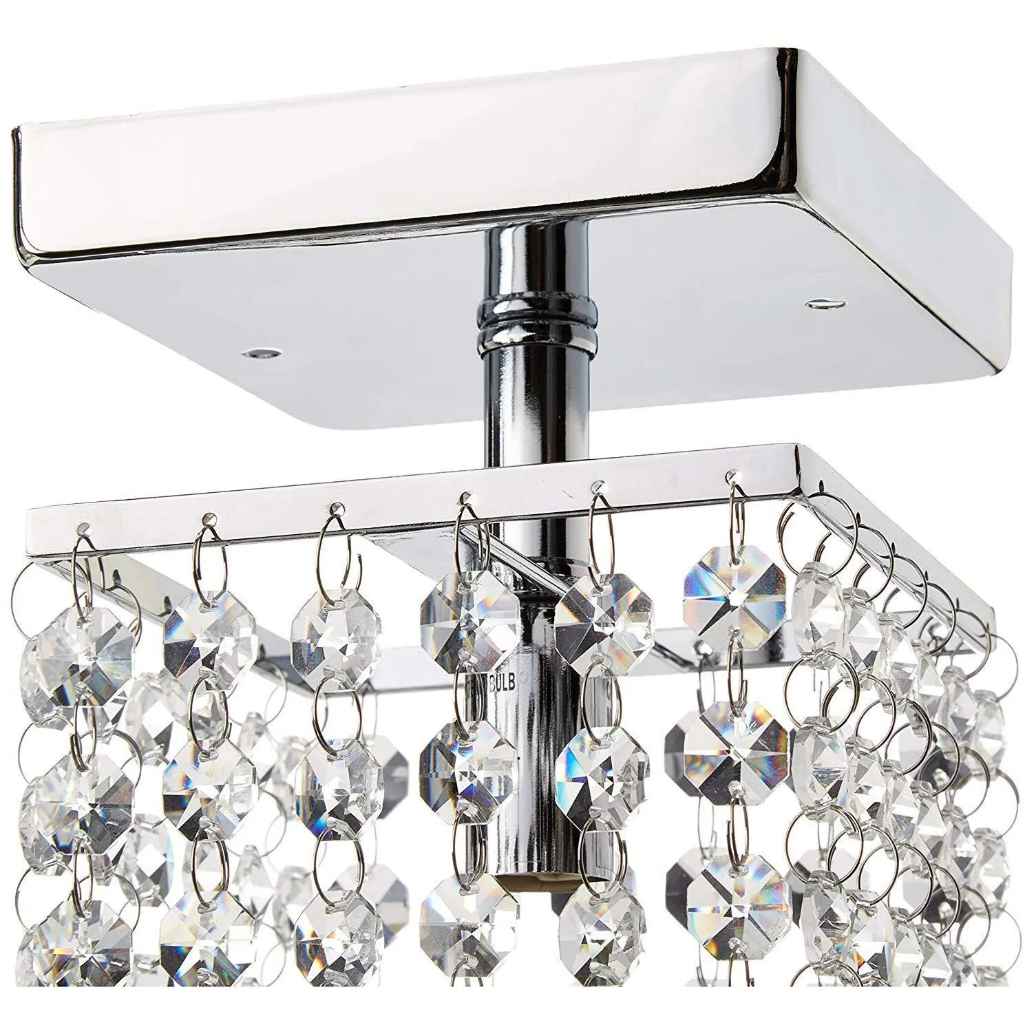 1-light Crystal Chrome Chandelier