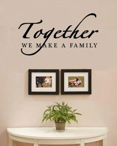 2 Sheets Family Wall Decals Love Home Inspirational Quotes Wall Decor Vinyl Monogram Motivitional Wall Stickers Bible Verse Peel and Stick Sayings for Living Room Bedroom Decorations