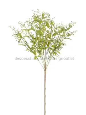 21"L Plastic Mini Bud/Leaf Bush Tt Green FG661730