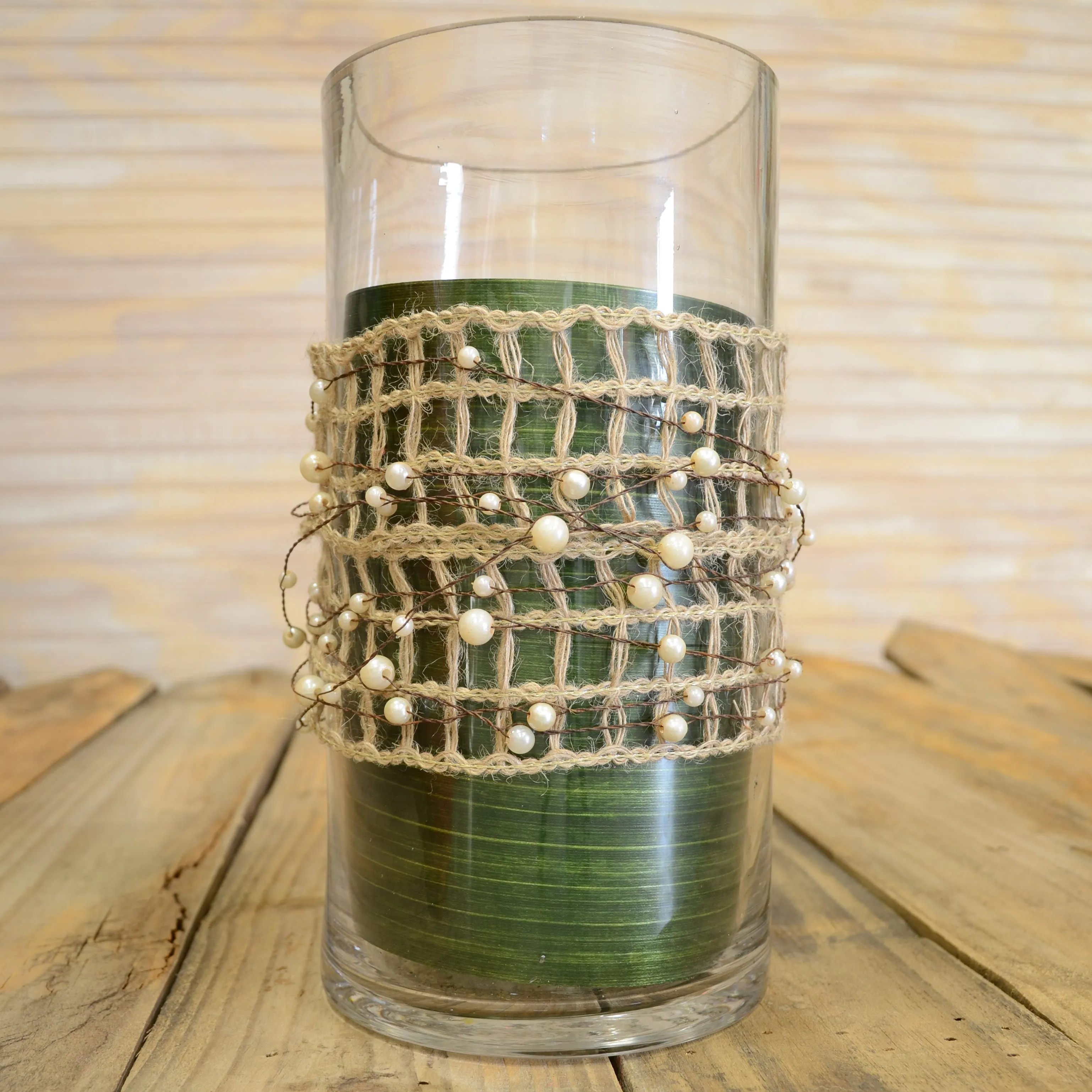 24' Rustic Pearl Wire Garland