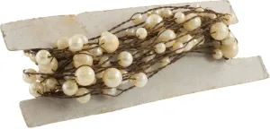 24' Rustic Pearl Wire Garland