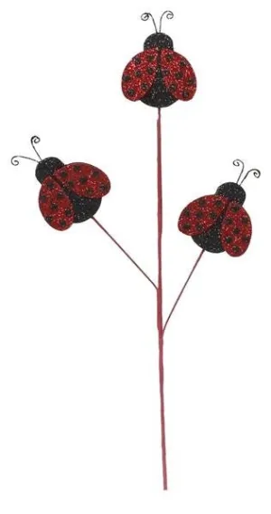 25" Glitter Lady Bug Pick