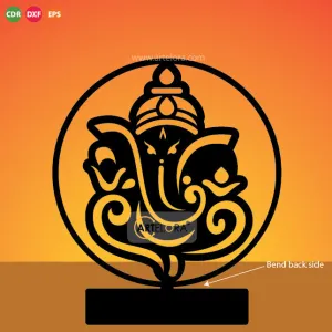 2D Modern Art Table Lamp of Shri Ganesh