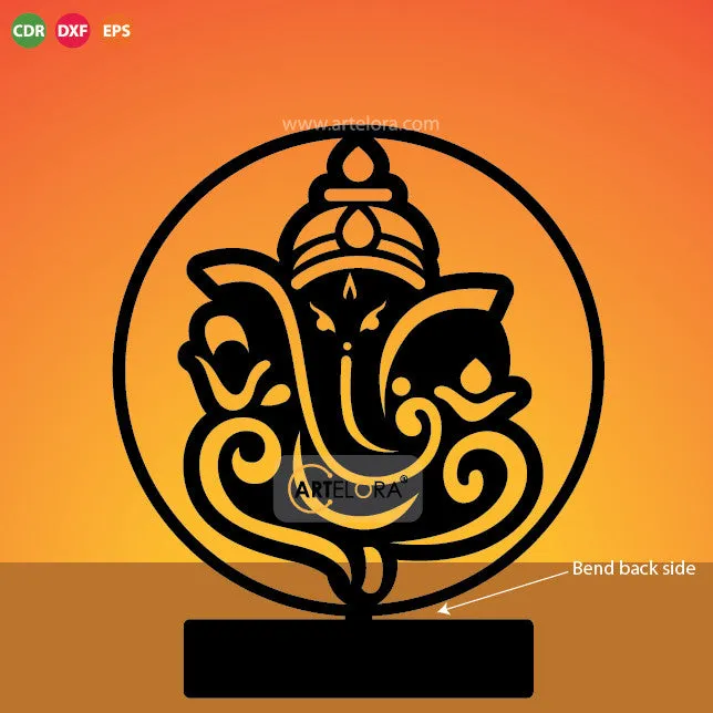 2D Modern Art Table Lamp of Shri Ganesh