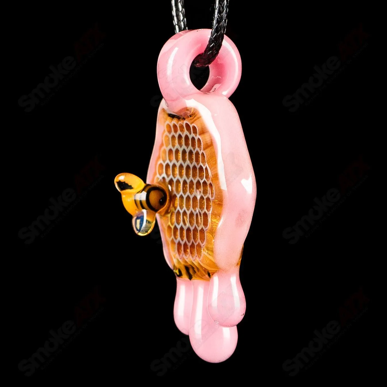 2" Honeycomb Drip Pendant (Cadillac Pink) Joe P Glass