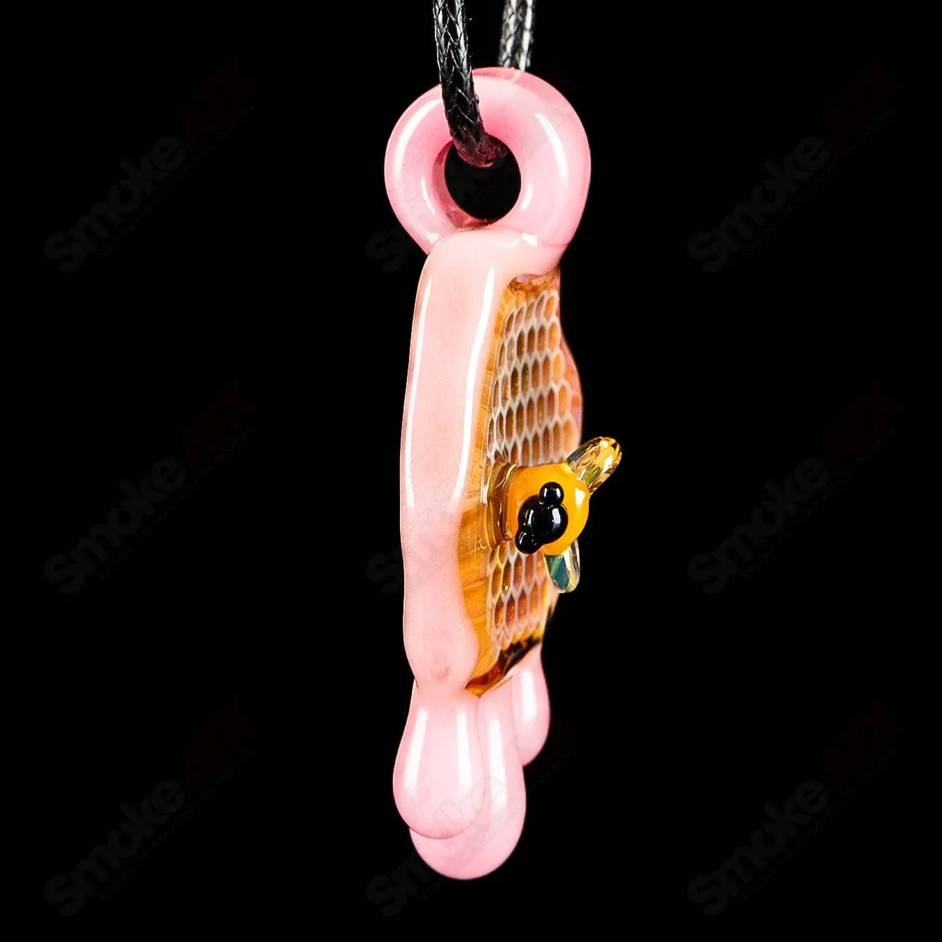 2" Honeycomb Drip Pendant (Cadillac Pink) Joe P Glass