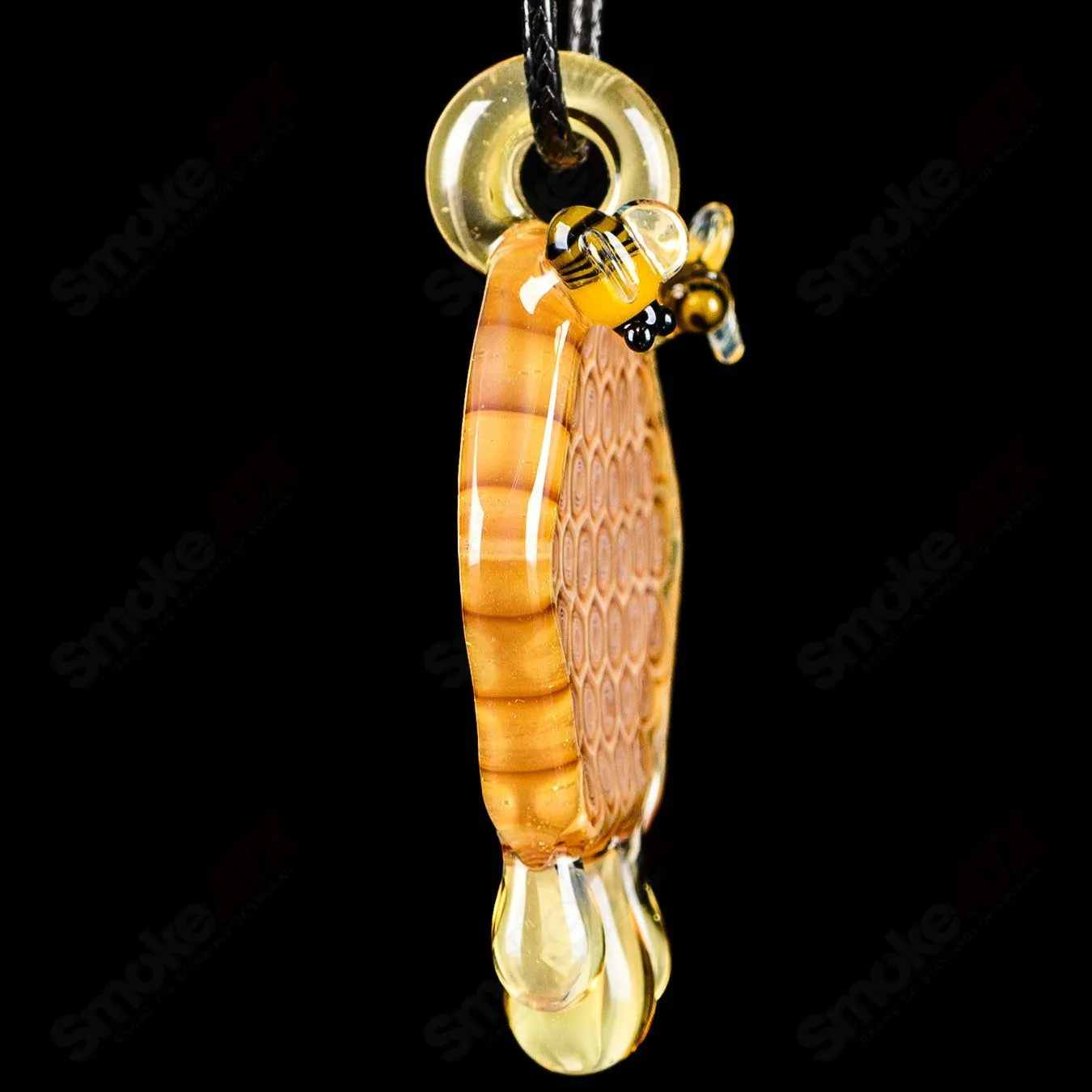 3" Large Honeycomb Drip Pendant w/ Custom Millifiori Joe P Glass