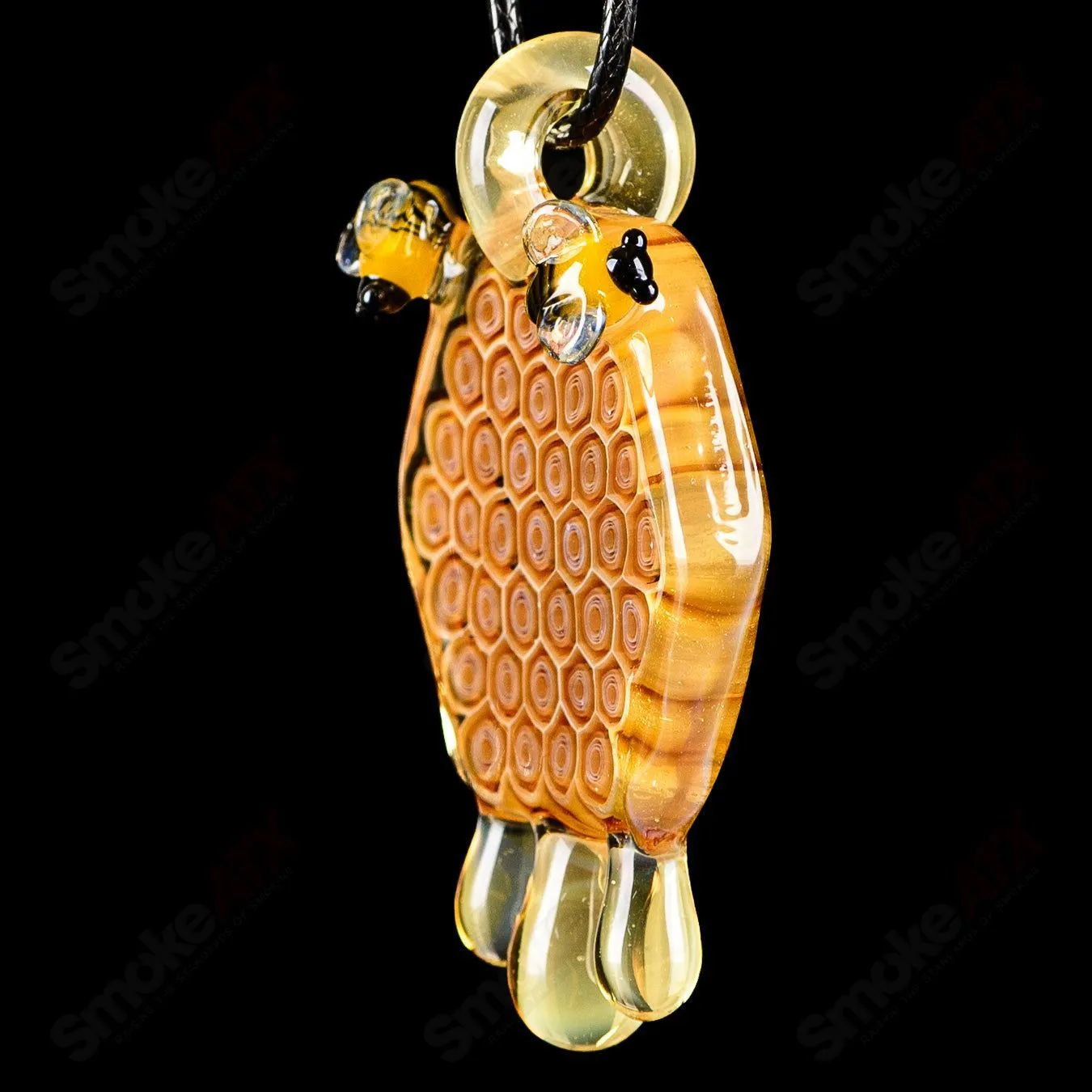 3" Large Honeycomb Drip Pendant w/ Custom Millifiori Joe P Glass