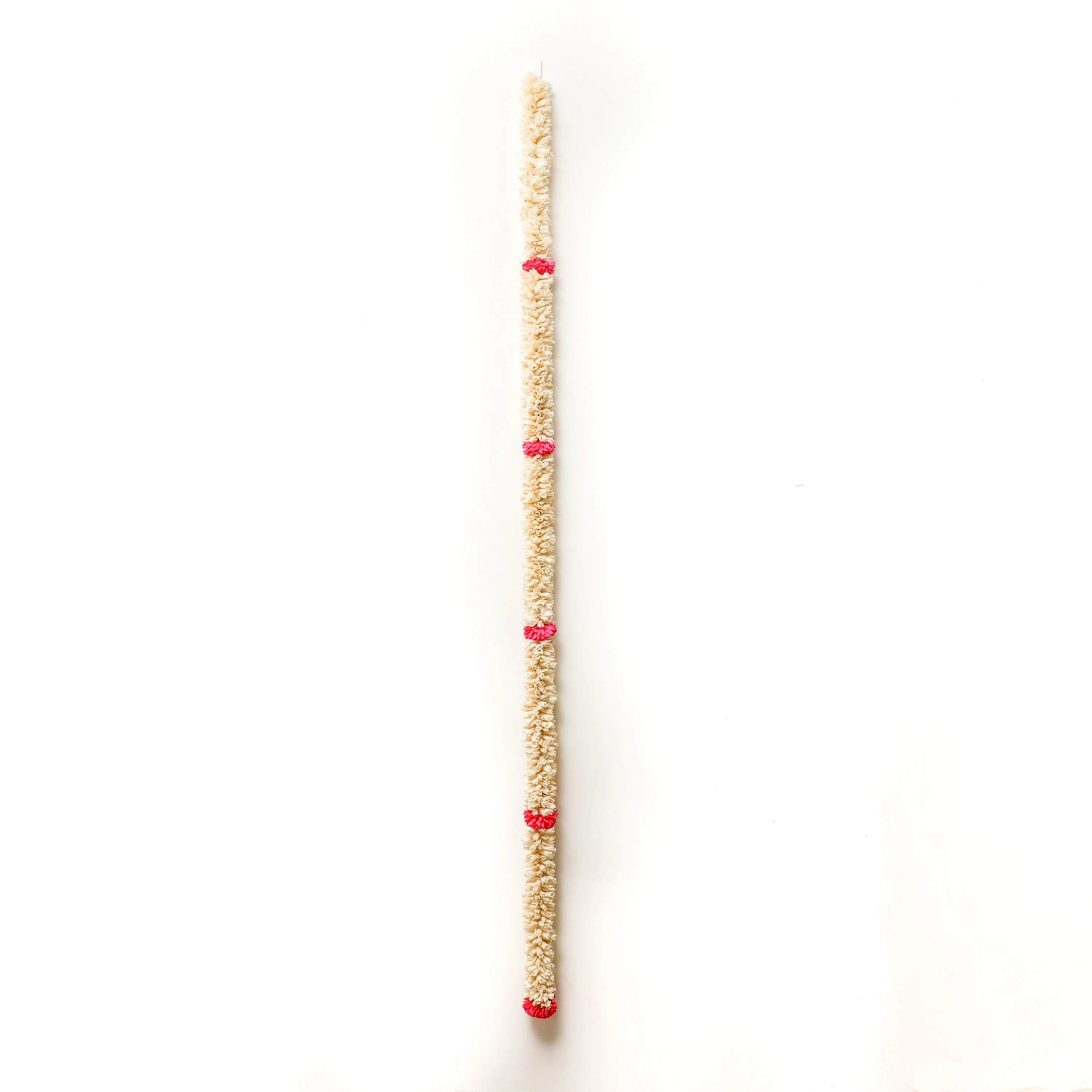 5 Ft White & Pink Shola Garland