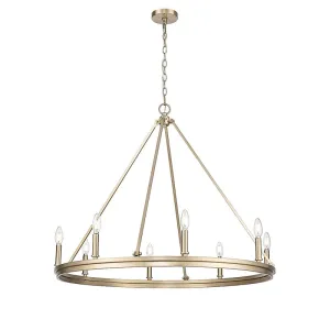 8 Lamps Carruth Chandelier - Modern Gold - 36in Diameter - E12 Candelabra Base