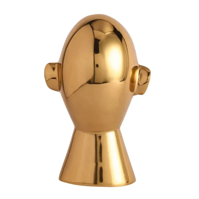 Abstract Decorative Head Sculpture | 7 x 6 x 11 inches