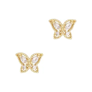 Airy Butterfly / Zircon Charm / Gold