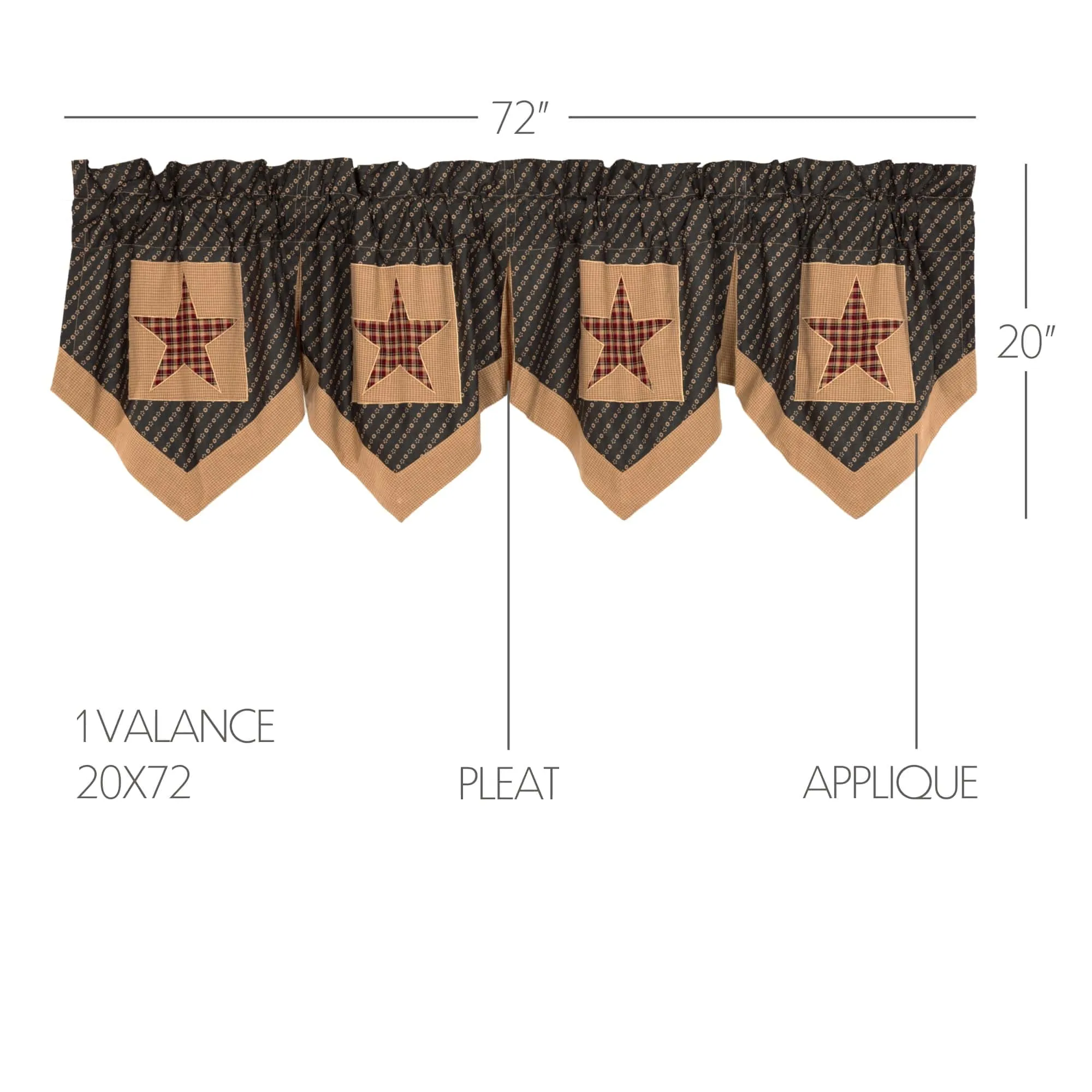 American Dream 72" Star Valance