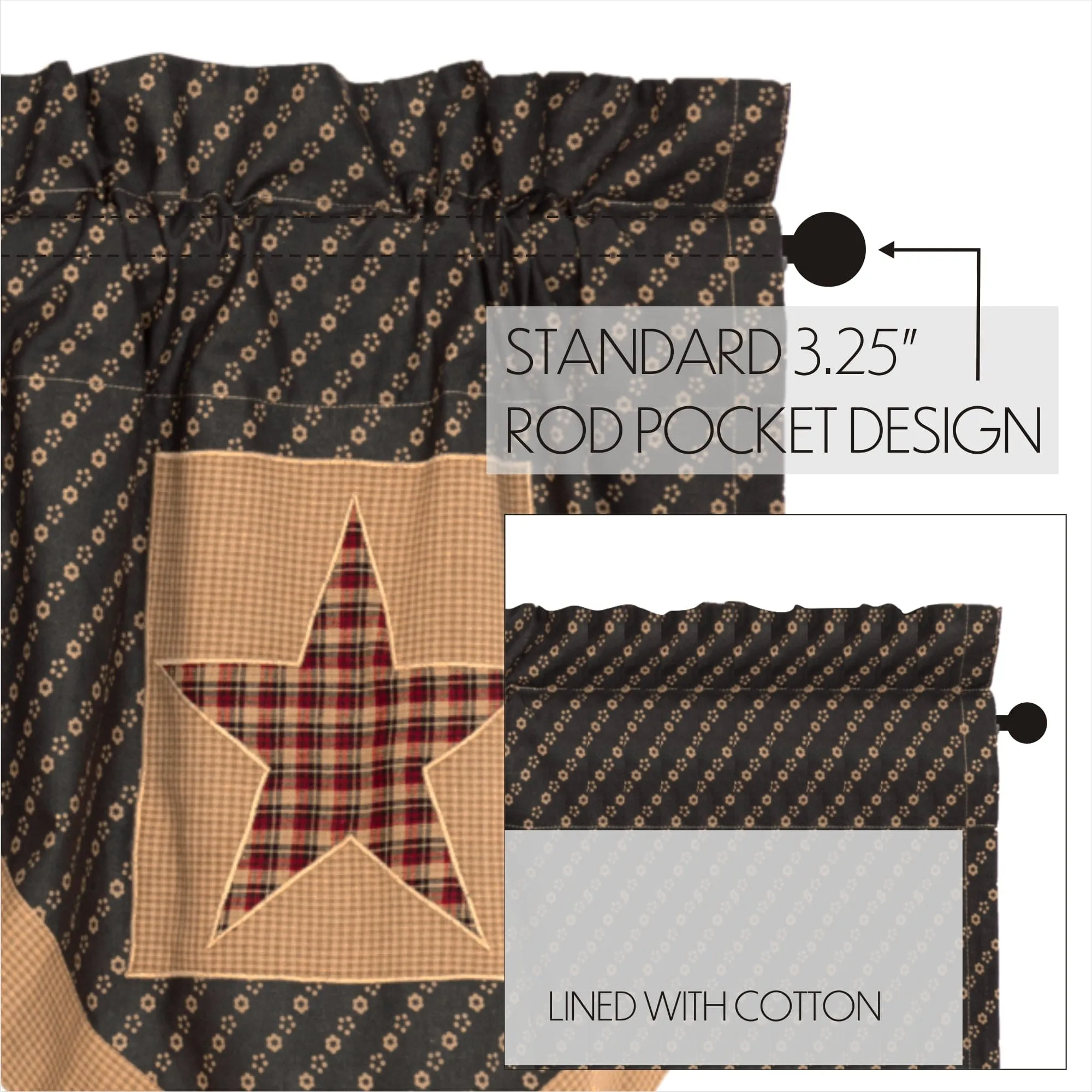American Dream 72" Star Valance