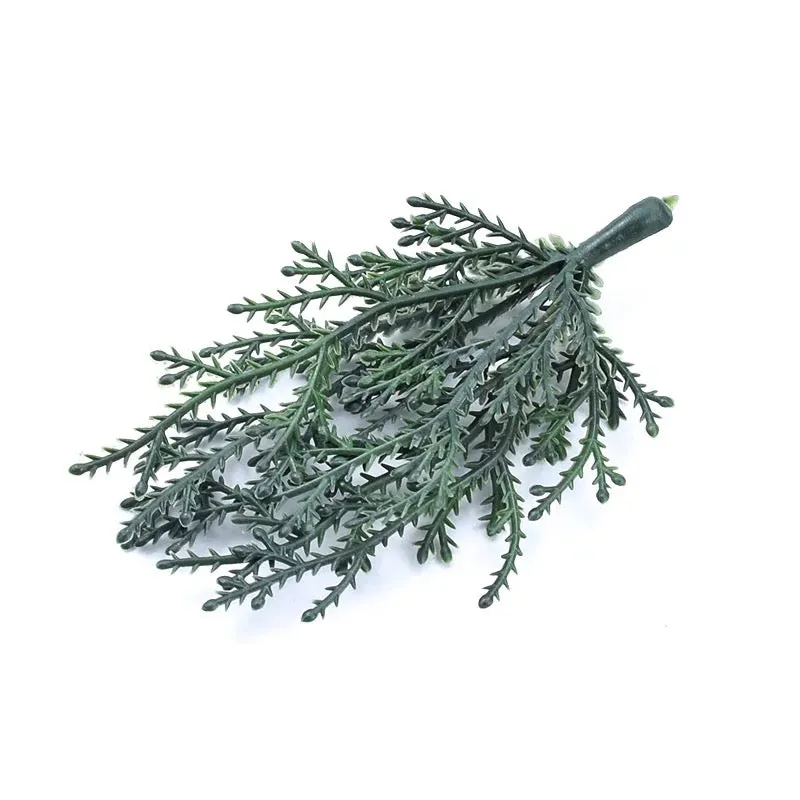 Artificial Christmas Flat Cypress Pine Needle Picks x 10 pcs - Green (Style 3)