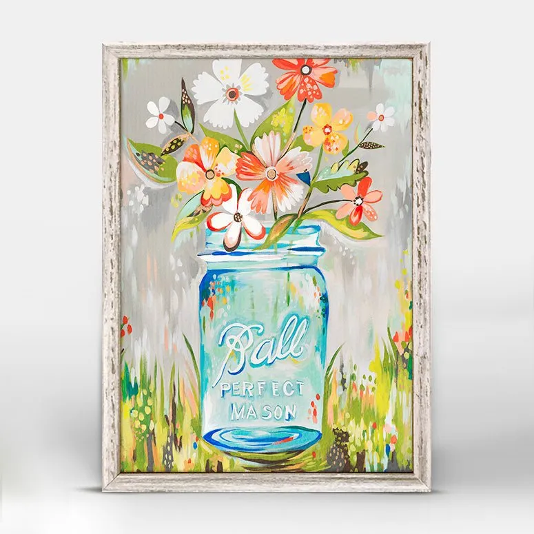 Ball Perfect Mason Jar Mini Framed Canvas