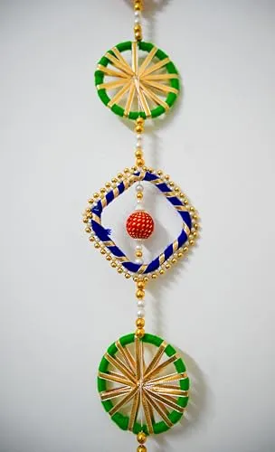 Beautiful Handcrafted Hanging Latkan for Diwali Decorations, Poojaghar, Festivals, House Warming, Wedding, Parties and inaugurations (Size: 30 Inch)