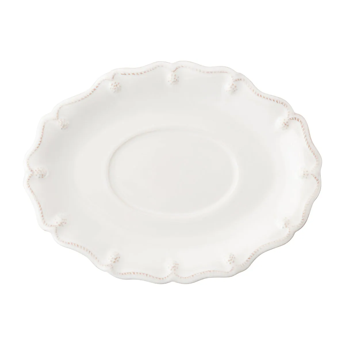 Berry & Thread Sauce Boat and Stand - Whitewash