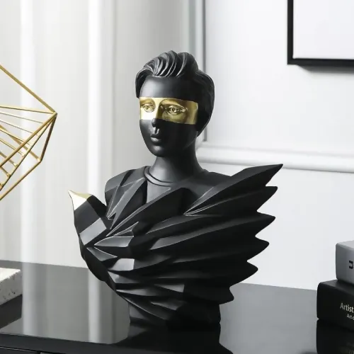 Bird Man Bust Statue
