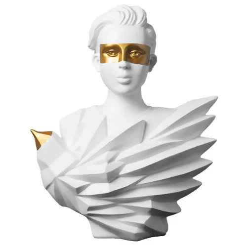 Bird Man Bust Statue