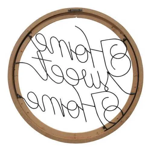 Black "Home Sweet Home" Wood and Metal Wall Decor