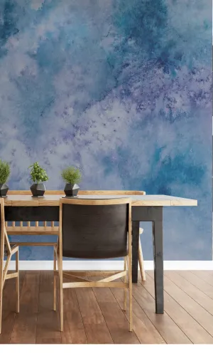 Blue  3-Dimensional Cloud in the Sky Wallpaper RM2103