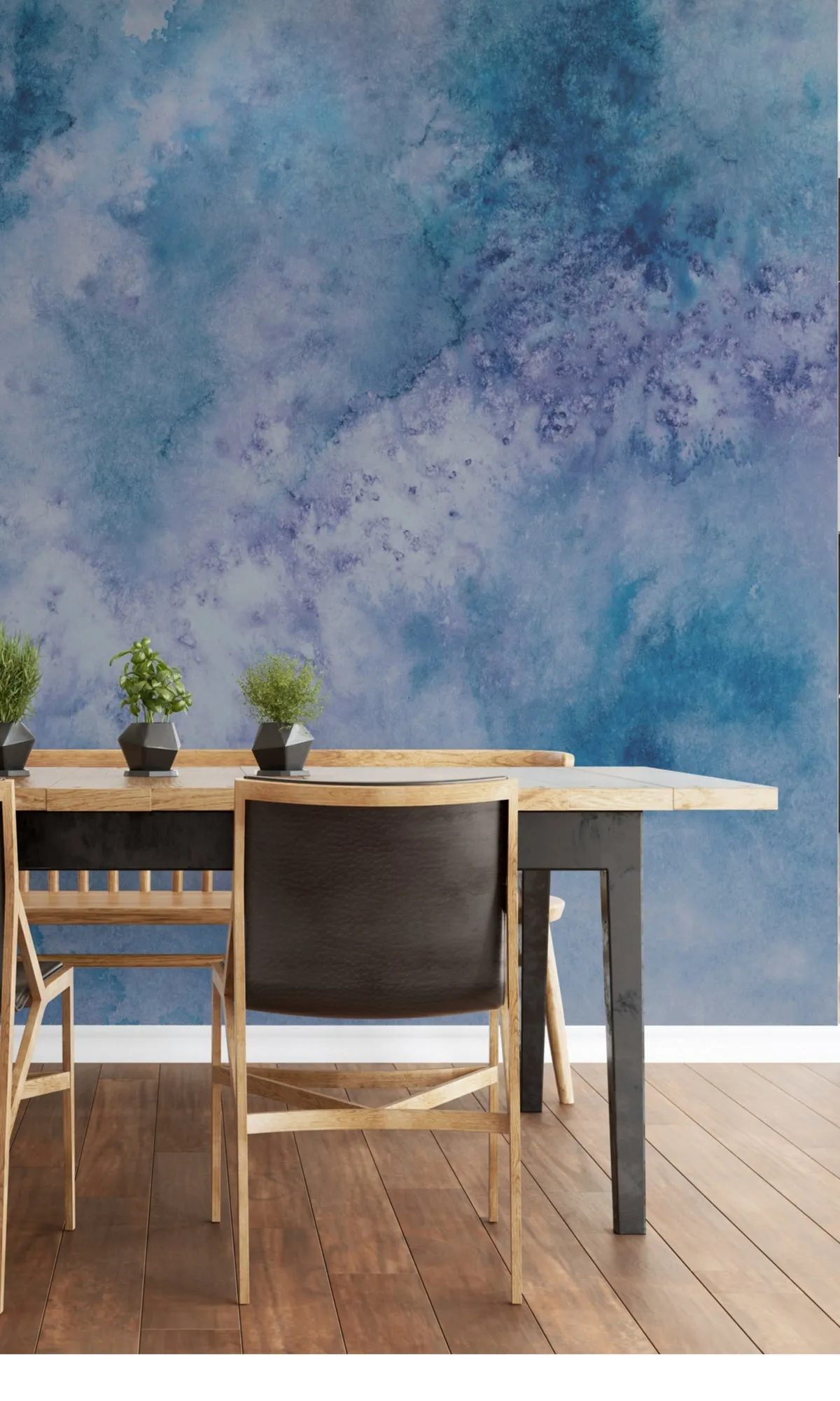 Blue  3-Dimensional Cloud in the Sky Wallpaper RM2103