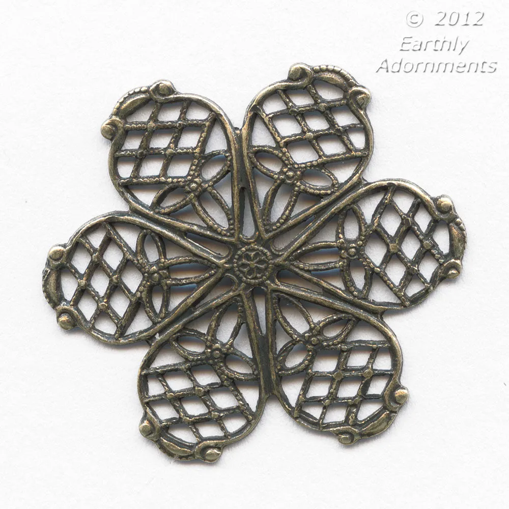 Brass Filigree 27 mm. Pkg. of 1. b9-0545