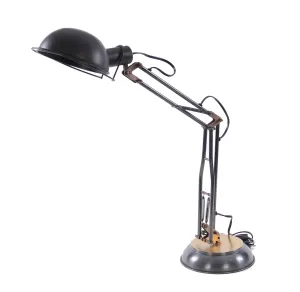 Brass TableSpring Lamp On Round Base By Homeroots