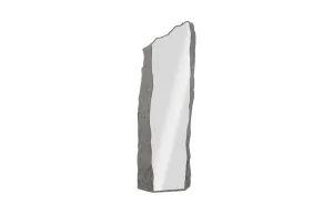 Cast Colossal Splinter Stone Mirror Gray