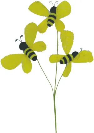 Chenille Burlap Bumblebee Spray