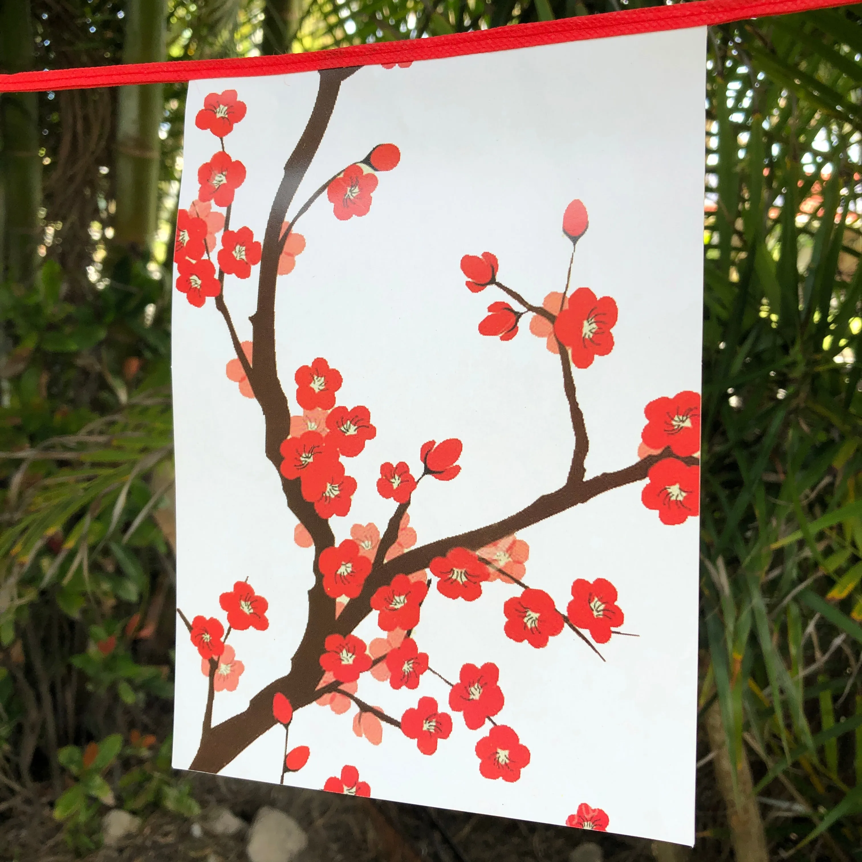 Cherry Blossom Bunting Flag 2.6 metres