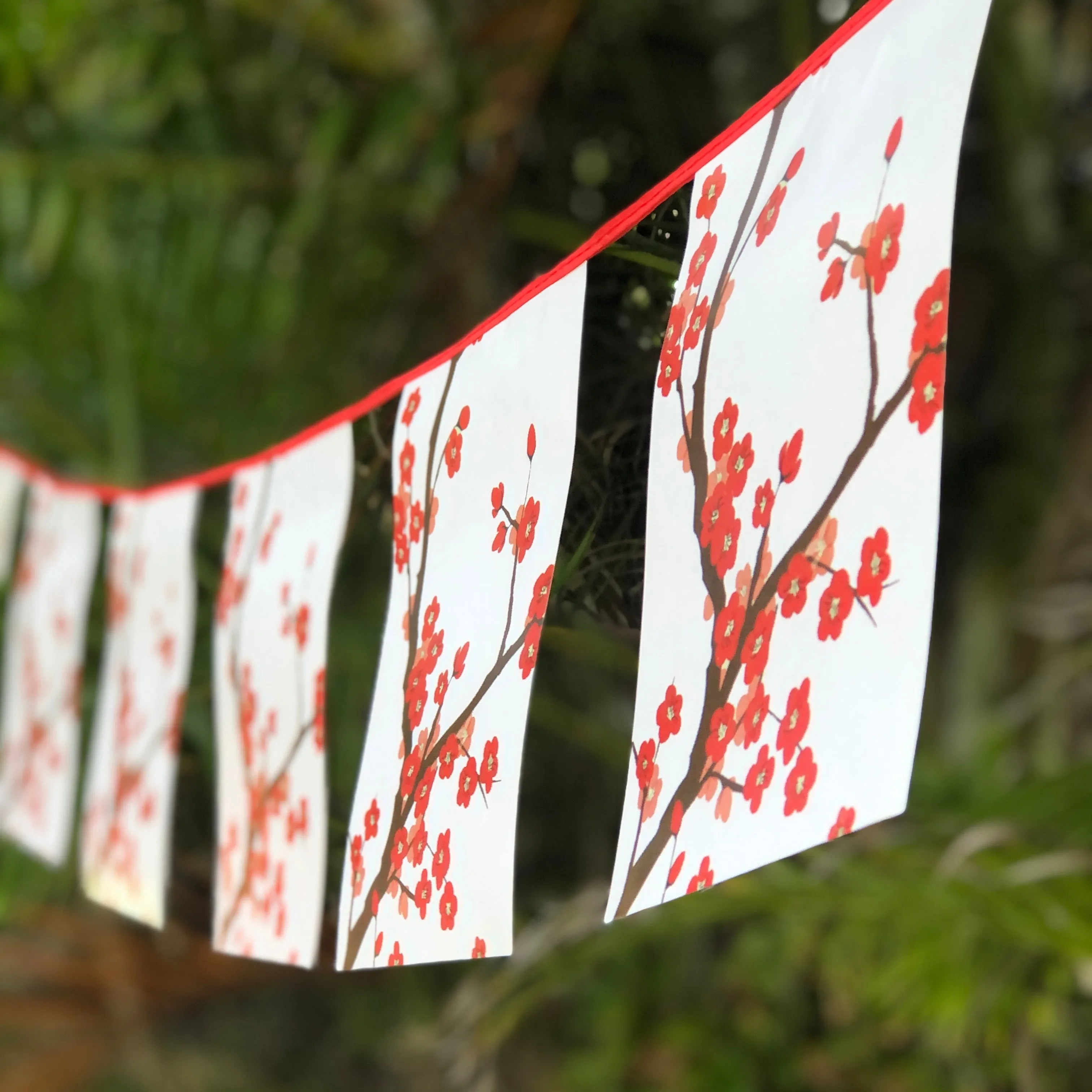 Cherry Blossom Bunting Flag 2.6 metres