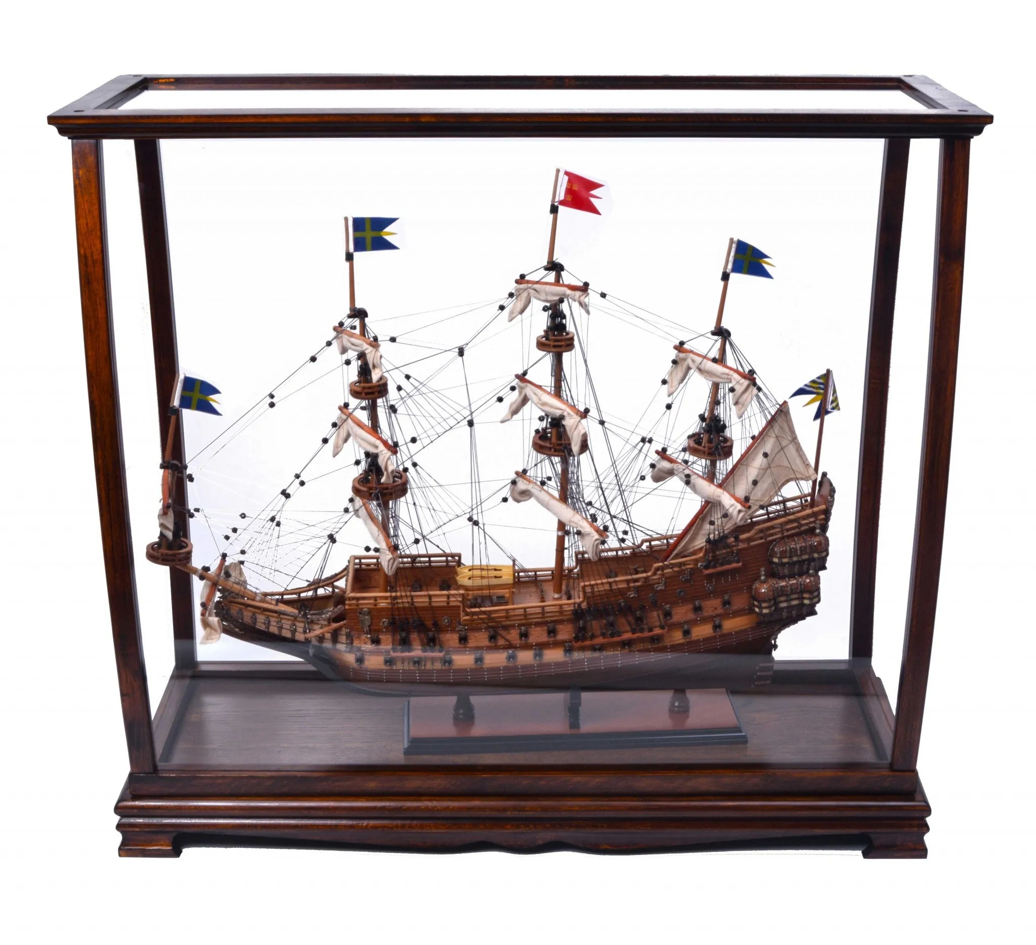 Classic Brown For Midsize Tall Ship Display Case By Homeroots