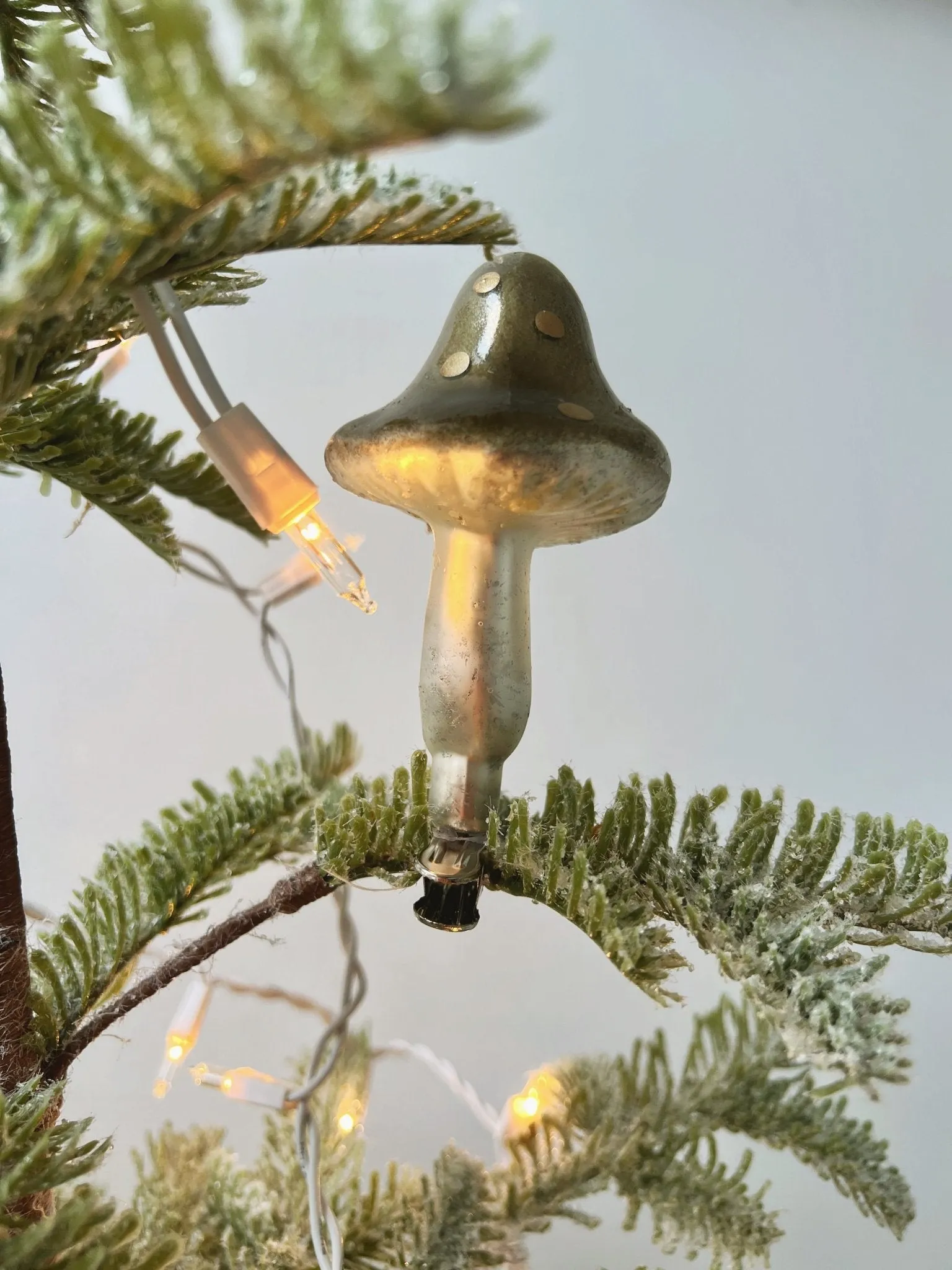 Clip-on Glass Mushroom Ornaments