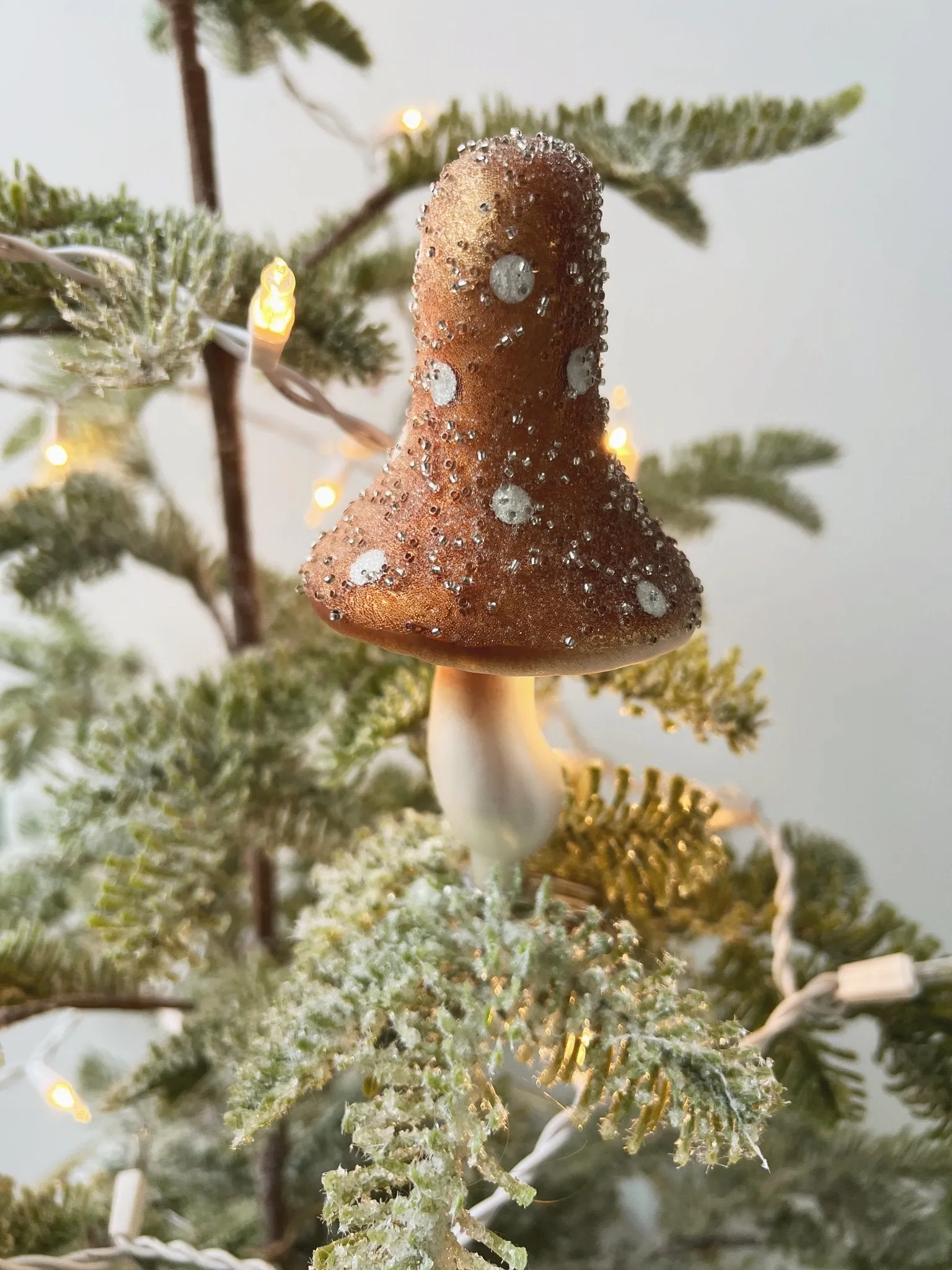 Clip-on Glass Mushroom Ornaments