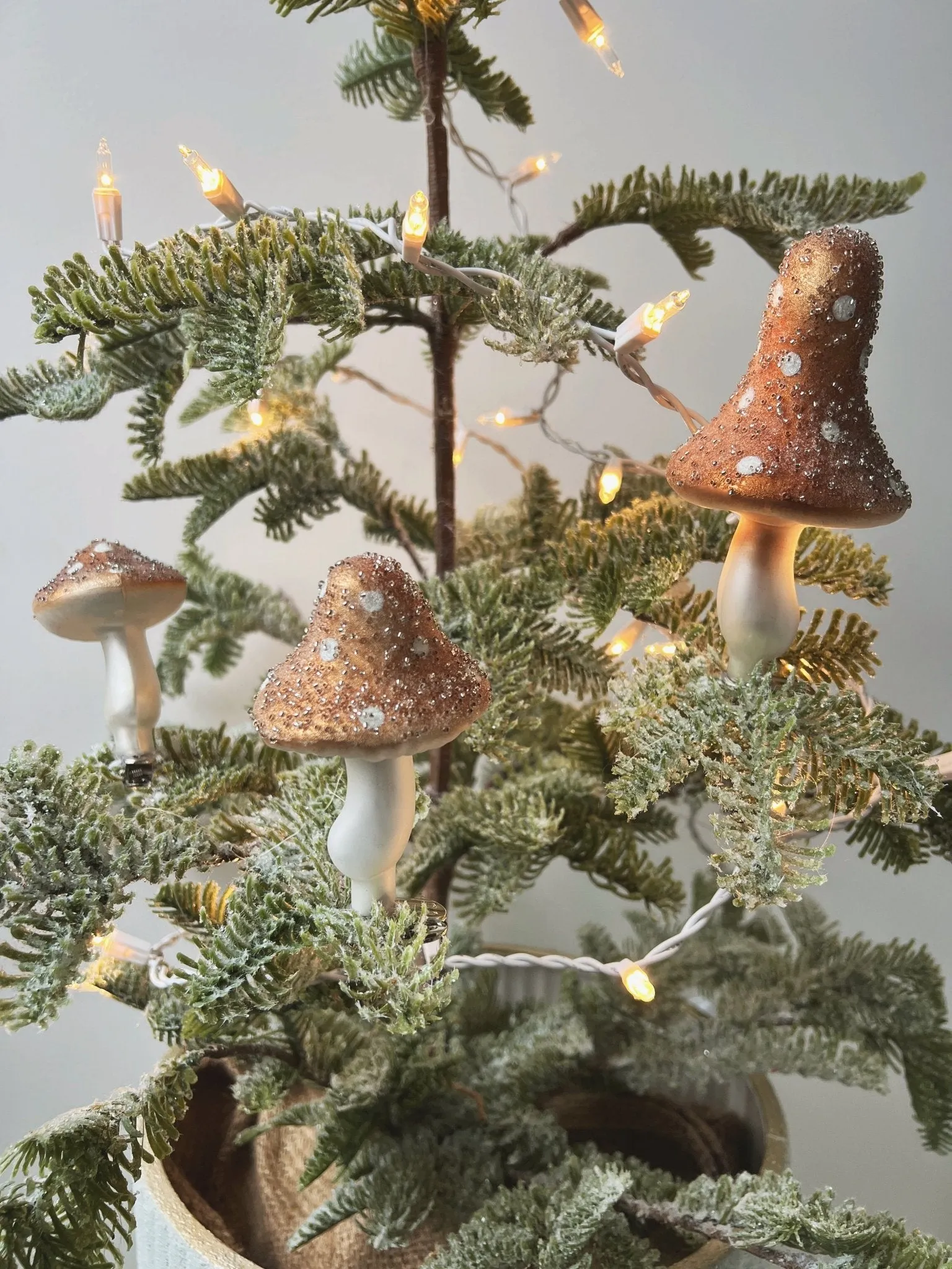 Clip-on Glass Mushroom Ornaments