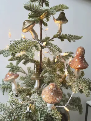Clip-on Glass Mushroom Ornaments