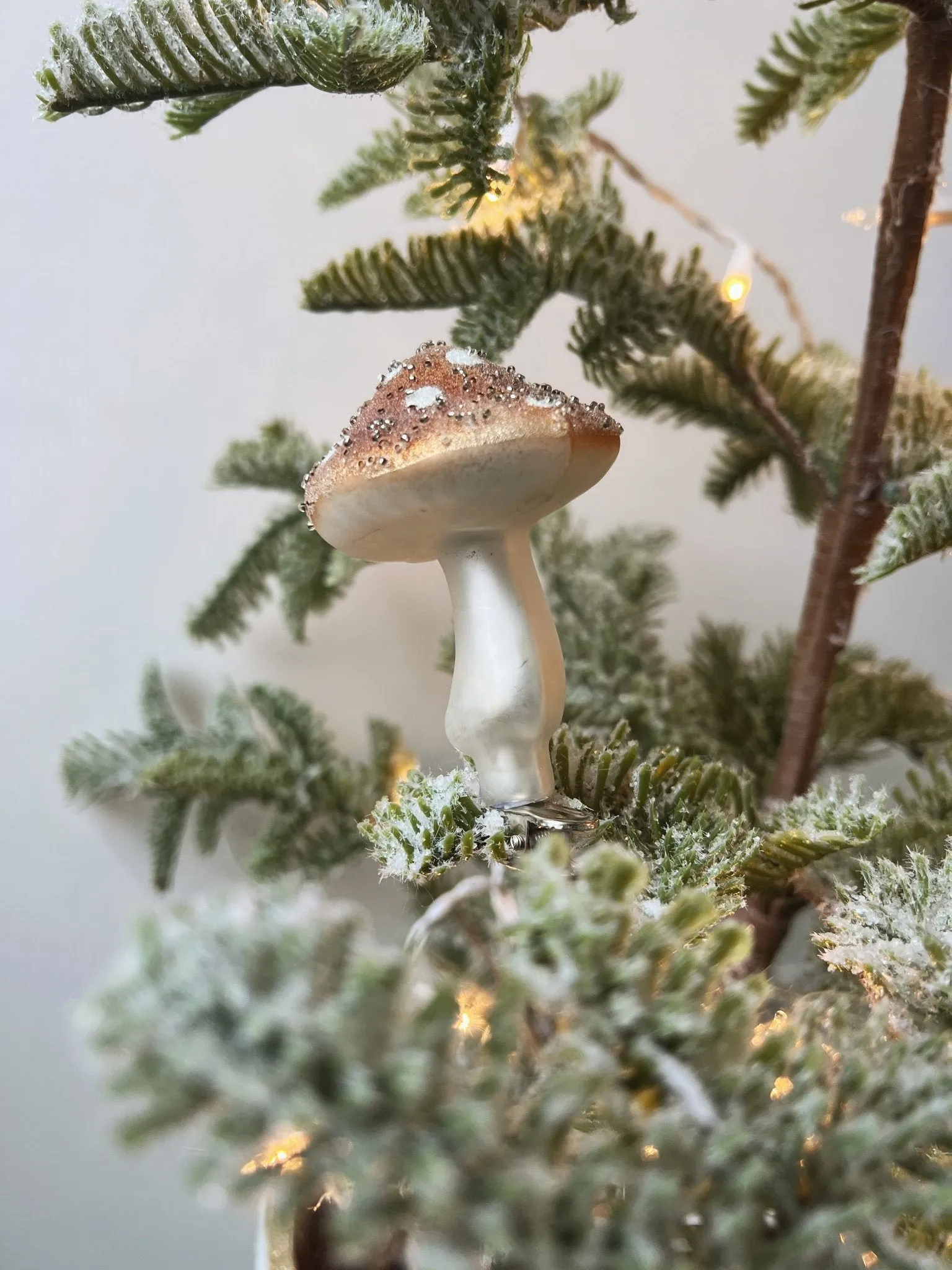 Clip-on Glass Mushroom Ornaments