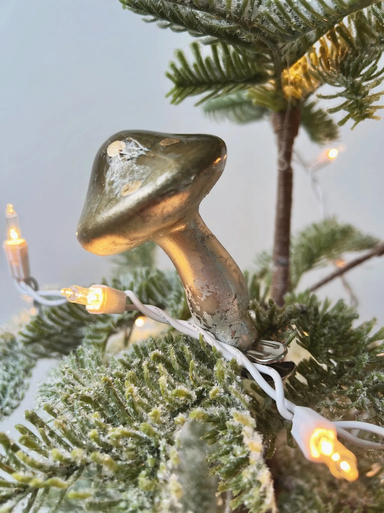 Clip-on Glass Mushroom Ornaments