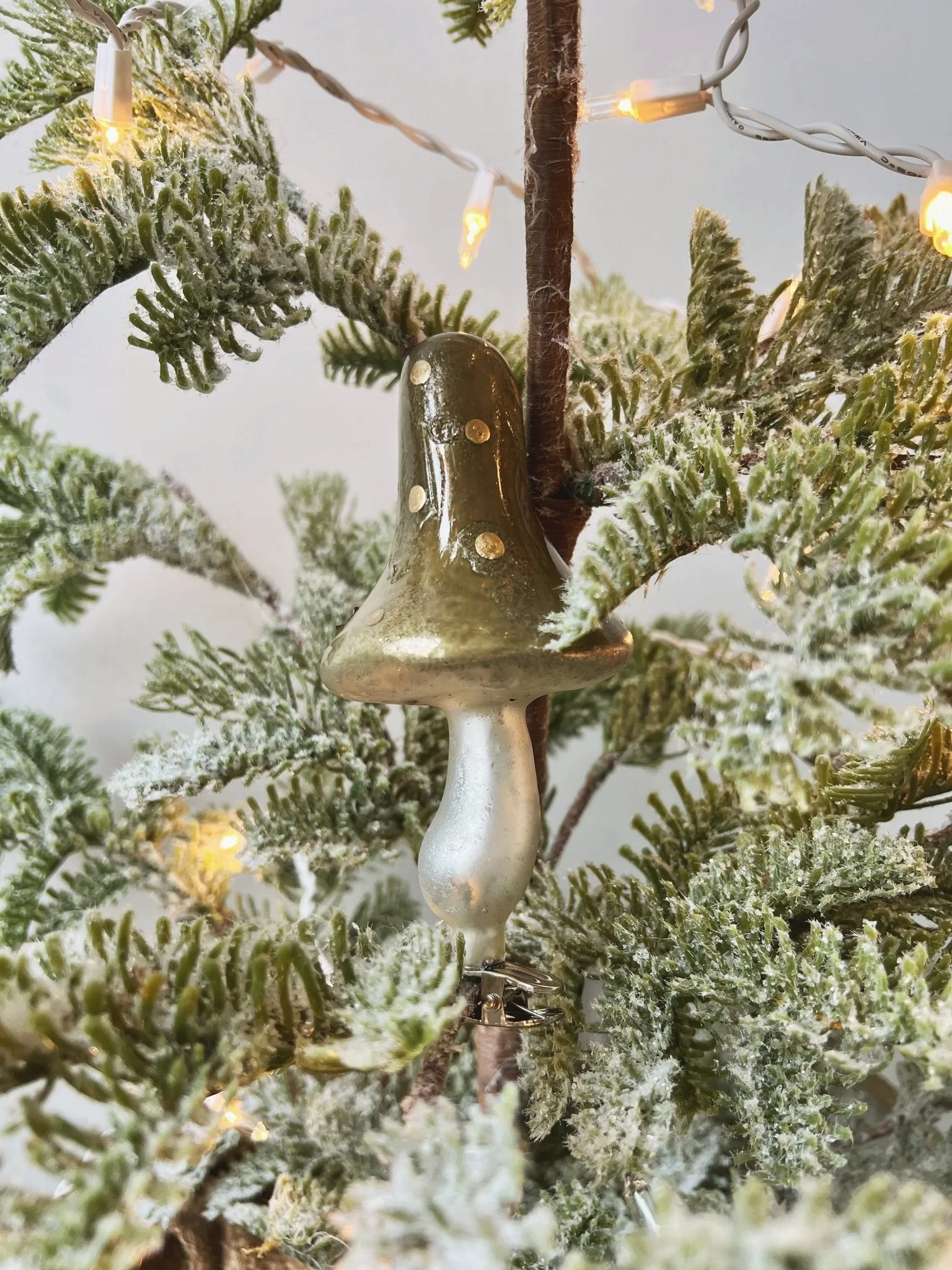Clip-on Glass Mushroom Ornaments