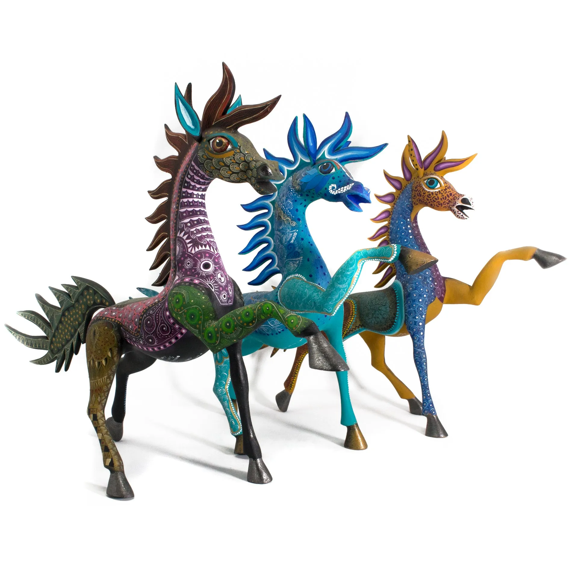 Colorful Steed Alebrije, Copal Wood
