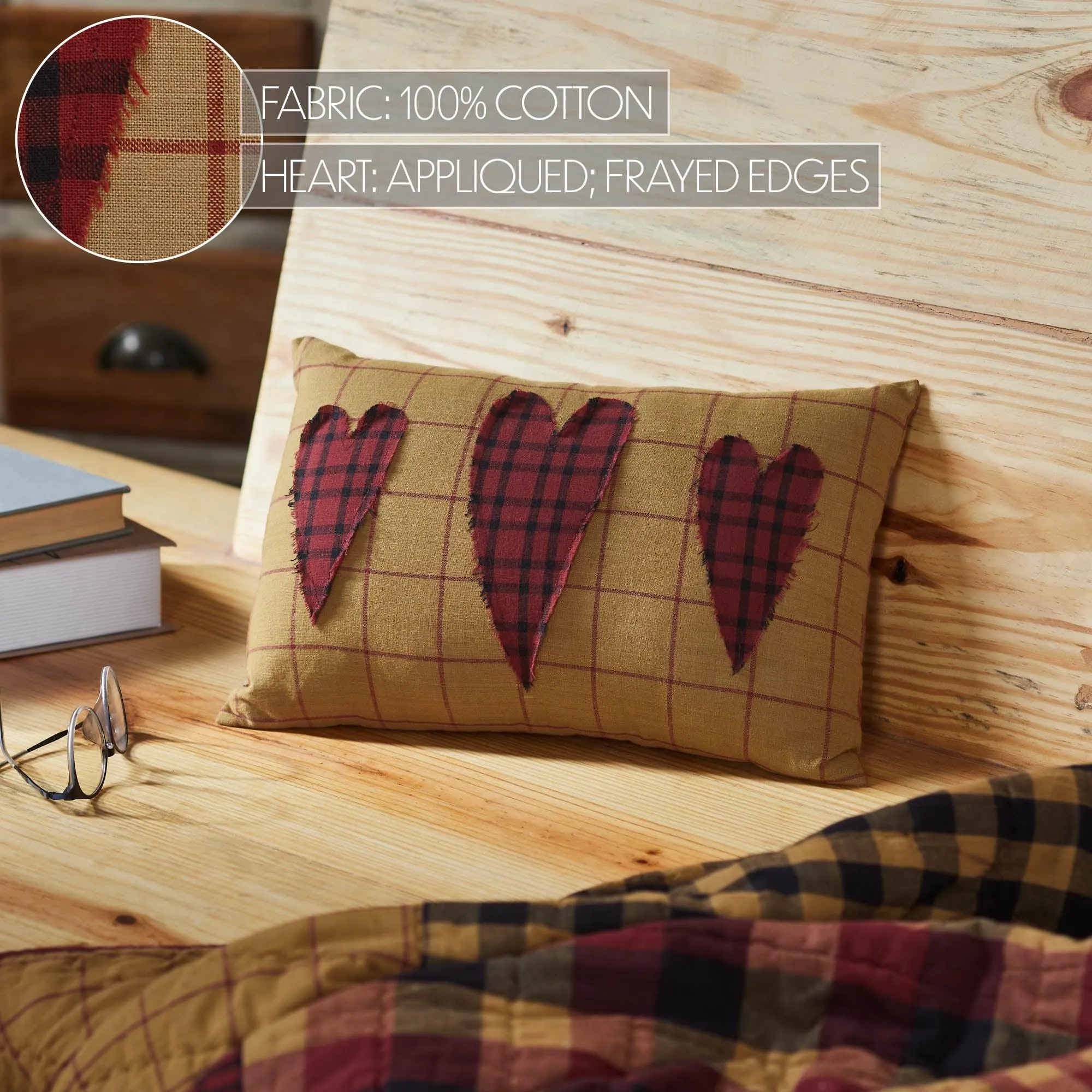Connell Heart Pillow 9.5x14 VHC Brands