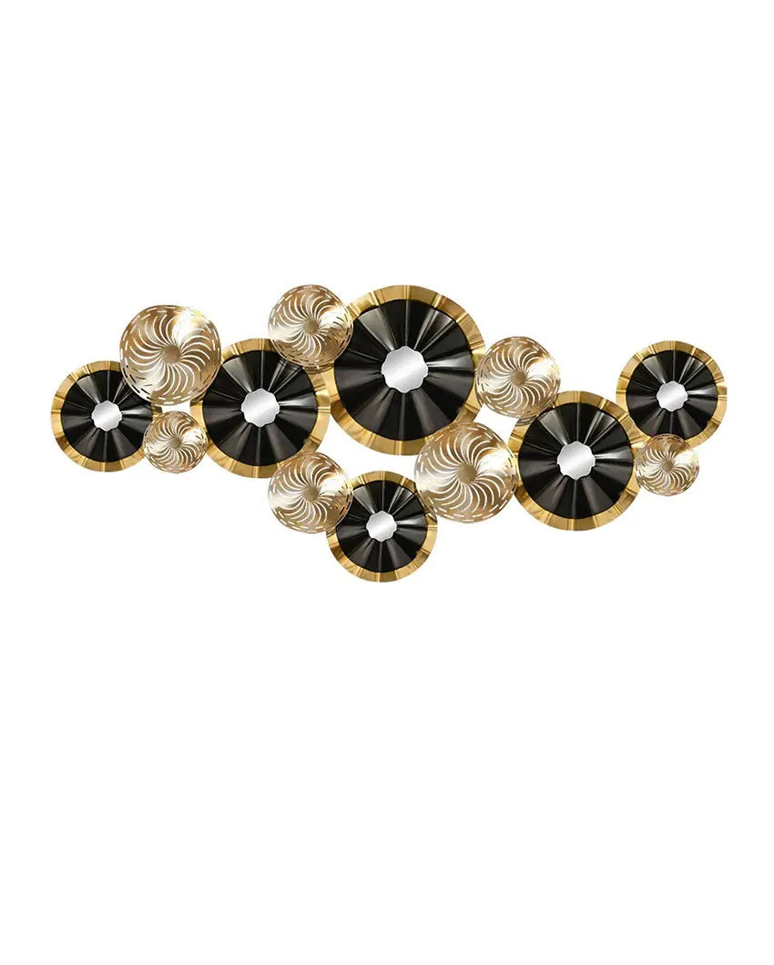 Cosmopolitan Black And Gold Metal Wall Art | 53 x 34 inches