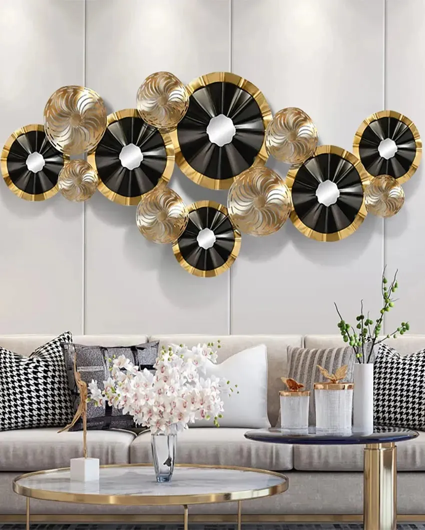 Cosmopolitan Black And Gold Metal Wall Art | 53 x 34 inches