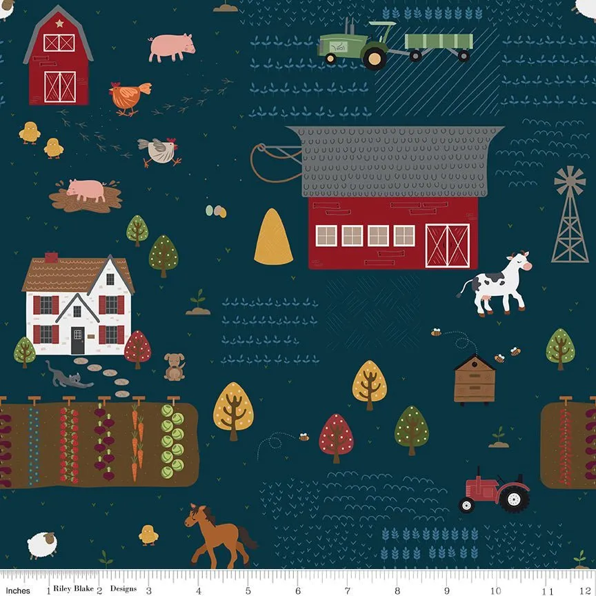 Country Life Main Evening Cotton Yardage by Jennifer Long | Riley Blake Designs