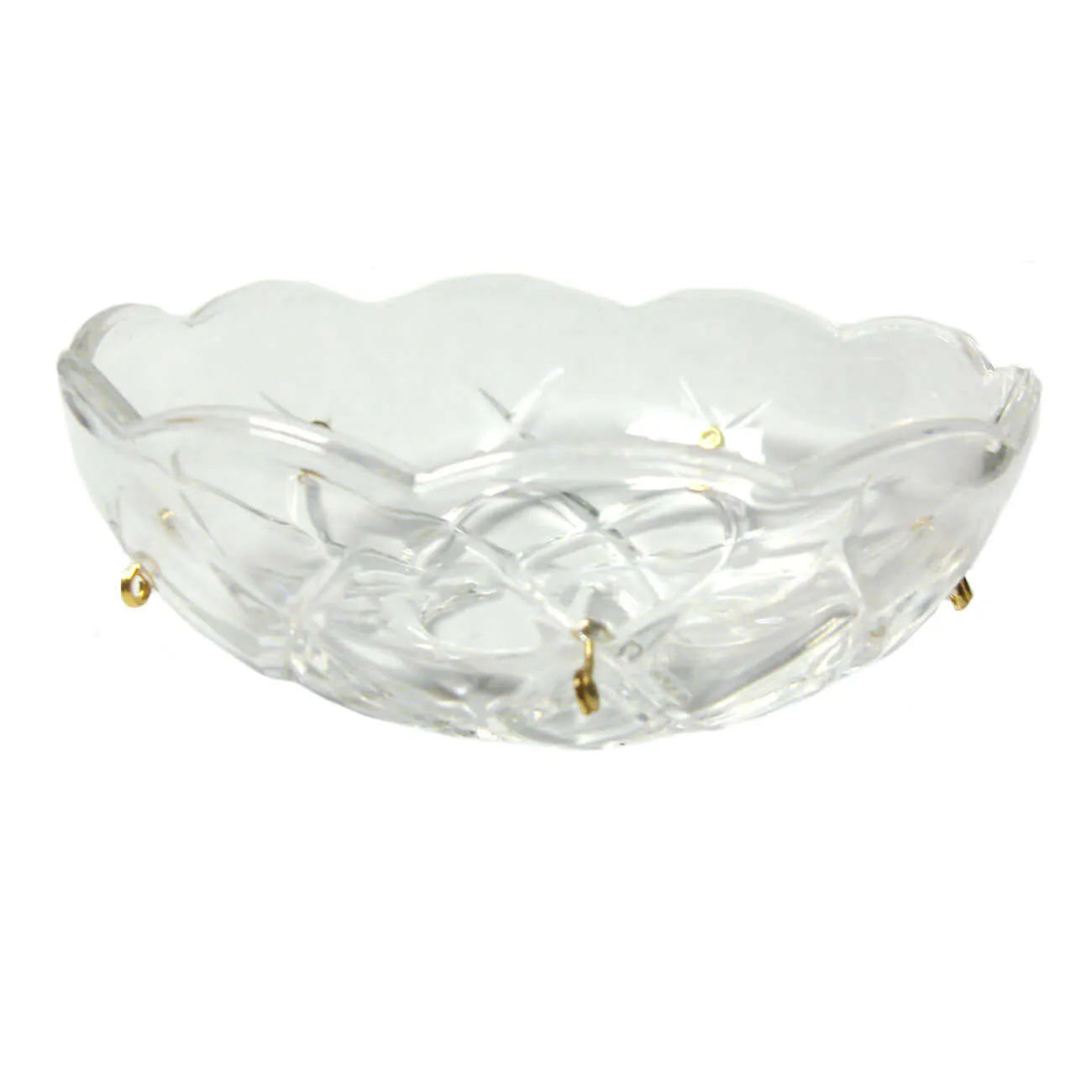 Crystal Bobeche 4-inch Clear with 26mm Center Hole, 5 Pins