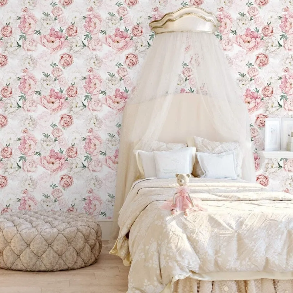 Custom Mural Fresh Peony Flowers Floral Wallpaper (㎡)