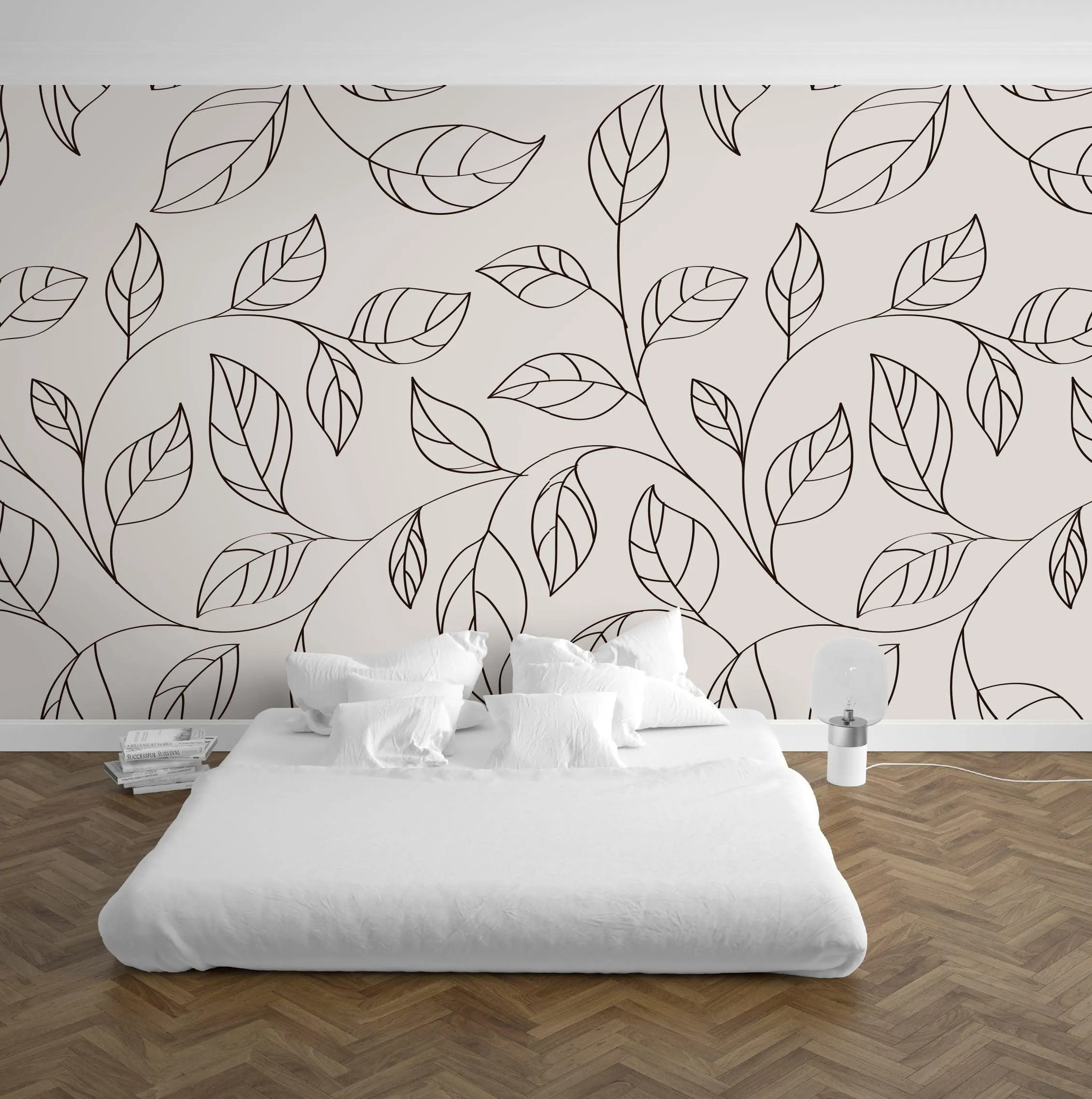 Dainty Leaves Mural Wallpaper